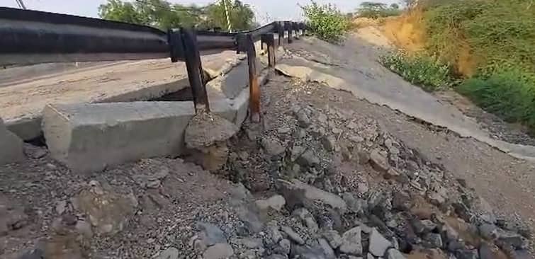 Kheda Bridge News: Mahisagar river bridge collapse due to heavy rain in last day Kheda: વધુ એક બ્રિજમાં ભ્રષ્ટ્રાચાર, મહીસાગર નદી પરના બ્રિજની પૉટેક્શન વૉલ તૂટતા ટ્રાફિક જામ
