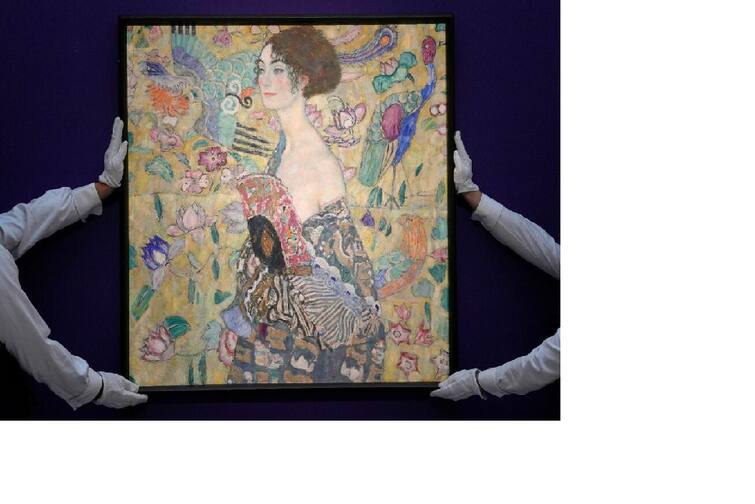 klimt-painting-sets-european-record-with-108-million-price-tag-at-sothebys-auction-in-london marathi news Gustav Klimt : ऑस्ट्रेलियन कलाकार Gustav Klimt यांचे शेवटचे पोर्ट्रेट विक्रमी 108 मिलियनला विकले गेले