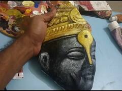 बोलावा विठ्ठल... पाहावा विठ्ठल; दगडावर साकारली विठुरायाची प्रतिकृती, अनोखं स्टोन आर्ट वेधतंय साऱ्यांचं लक्ष