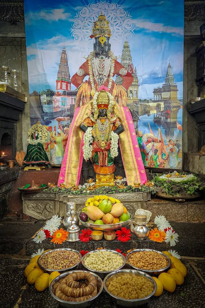 शेतकऱ्याला चांगले दिवस येऊ देत, चांगला पाऊस पडू दे, असे साकडे त्यांनी विठ्ठल रुक्मिणीच्या चरणी घातले.