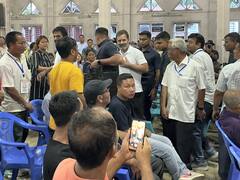 Rahul Gandhi Meets Displaced People, Interacts With Children At Relief Camp In Manipur. In Pics