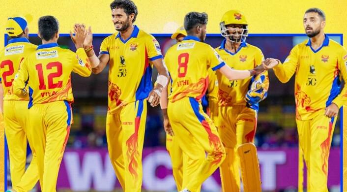 18.3 ஓவரில் திண்டுக்கல் அணி 174 ரன்கள் எடுத்து வெற்றி பெற்றது .இந்த போடியில் திண்டுக்கல் அணிக்காக 74 ரன்கள் எடுத்து வெற்றி பெற செய்த சிவம் சிங்குக்கு ஆட்ட நாயகன் விருது வழங்கப்பட்டது.