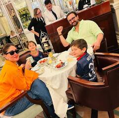 Kareena Kapoor Khan-सैफ अली खान ने लंदन में की सोनम और रिया से मुलाकात, डिनर डेट की तस्वीरें हुईं वायरल