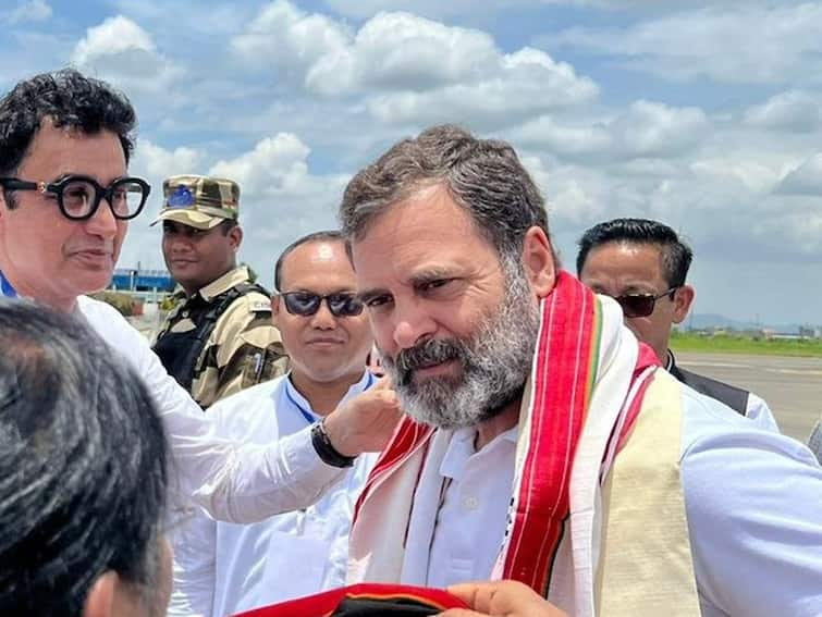 Rahul Gandhi Arrives In Manipur, To Meet People Displaced By Ethnic Strife On 2-Day Visit