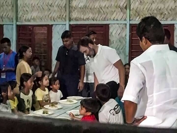 Earlier in the day, the Congress leader was stopped by the local police at Bishnupur, around 20 kilometres from Imphal, citing demonstrations on the way. (Source: PTI)