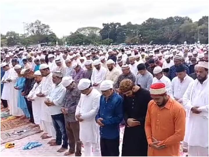 Bhilai thousands of people form muslim community offered Eid prayers at jama masjid ann Eid-al-Adha: भिलाई के जामा मस्जिद में हुई बकरीद की नमाज, बधाई देने ईदगाह पहुंचे MLA देवेंद्र यादव