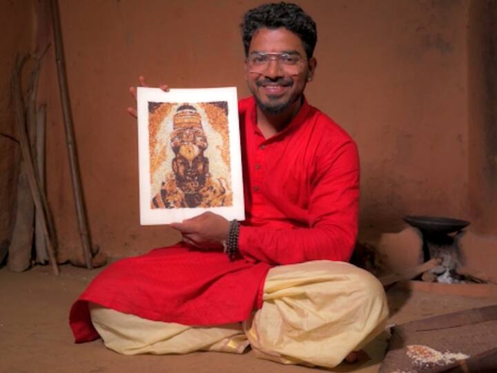 विठ्ठलाच सुंदर चित्र हर्षद मेस्त्री यांनी साकारलं आहे.