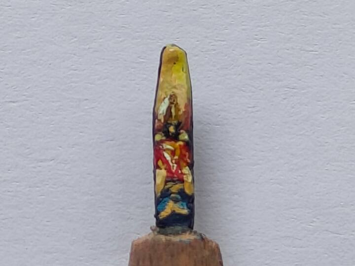 ही प्रतिकृती साकारण्यासाठी प्रमोद उबाळे ह्यांना तीन तास लागले.