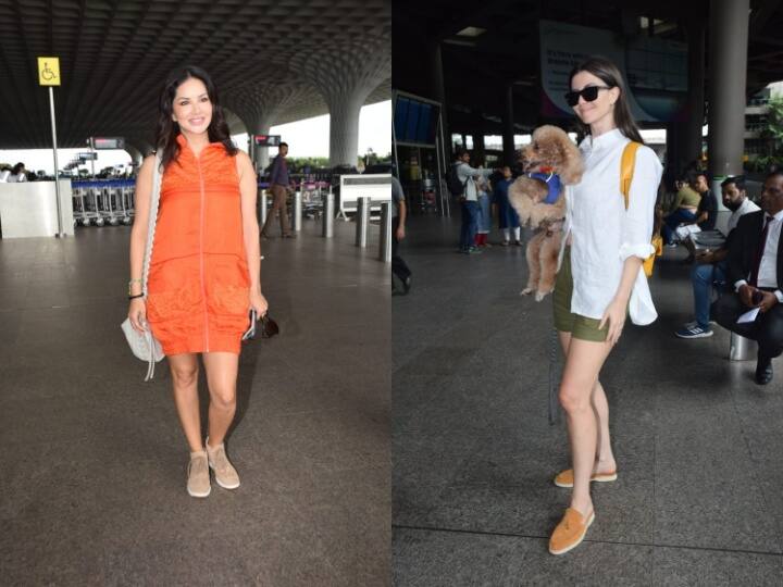 Celebs Spotted At Airport: बॉलीवुड की खूबसूरत एक्ट्रेस सनी लियोनी और अरबाज खान की हॉट गर्लफ्रेंड जॉर्जिया एंड्रियानी को हाल ही में एयरपोर्ट पर स्पॉट किया गया है. नीचे देखिए दोनों की खास तस्वीरें.....