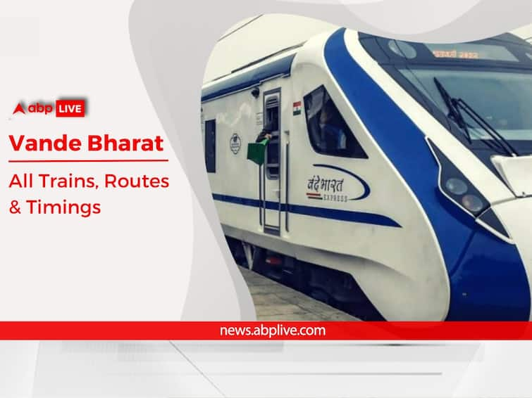 Vande Bharat Express in India Check Full List of Vande Bharat Trains Routes Stops Schedules timings UPDATED: Full List Of Vande Bharat Express Trains Launched So Far. Routes, Stops, Schedules Of All Trains