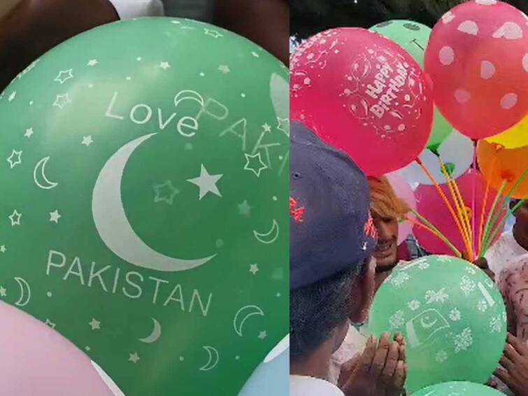 Selling balloons with messages in support of Pakistan in solapur maharashtra detail marathi news ईदच्याच दिवशी सोलापुरातील शांतता भंग करण्याचा प्रयत्न? ईदगाहच्या समोर 'लव्ह पाकिस्तान' संदेश असलेल्या फुग्यांची विक्री