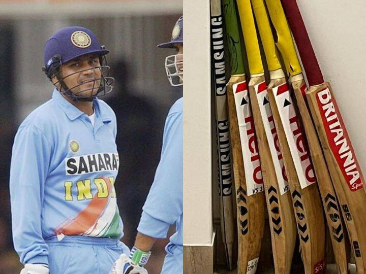 Virender Sehwag ने शेयर की तिहारे शतक वाले बैट की फोटो, फैन ने शाहिद अफरीदी को कर दिया ट्रोल