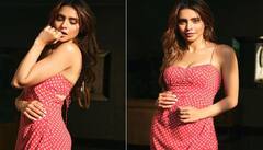 Aamna Sharif: ਪੋਲਕਾ ਡਾਟ ਥਾਈਟ ਸਲਿਟ ਆਊਟਫਿਟ ਵਿੱਚ ਸੈਕਸੀ ਪੋਜ਼ ਦਿੰਦੀ ਦਿਖੀ ਆਮਨਾ ਸ਼ਰੀਫ, ਕਰਵੀ ਫਿਗਰ ਦੇ ਦੀਵਾਨੇ ਹੋਏ ਫੈਨਜ਼