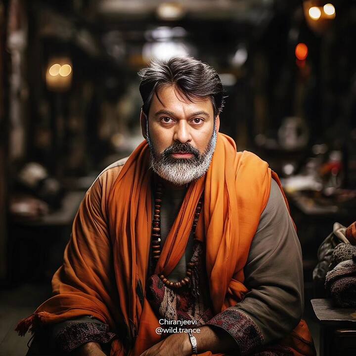 మెగాస్టార్ చిరంజీవి. Photo Credit:Psycadelic Art/Instagram