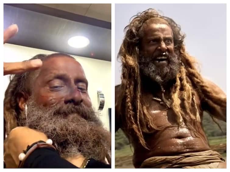 Thangalaan Vikram look makeup video goes viral in social video Thangalaan : அய்யய்யோ.. ஆள் அடையாளம் தெரியாமல் மாறிய விக்ரம்..வைரலாகும் தங்கலான் மேக்கிங் வீடியோ!