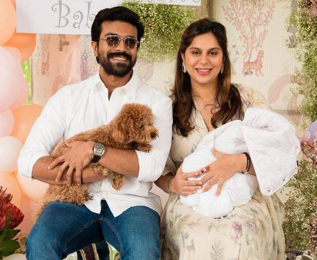 South star Ramcharan's daughter's christening today, wife Upasana shared a video showing a glimpse of the ceremony આજે સાઉથ સ્ટાર રામચરણની દીકરીનું નામકરણ, પત્ની ઉપાસનાએ વીડિયો શેર કરી સમારોહની બતાવી ઝલક