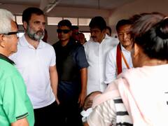 Rahul Gandhi Meets People Displaced By Manipur Violence At Relief Camp In Churachandpur — In Pics