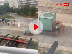 Viral Video: एक तरफ हो रही थी फायरिंग... वहीं साइड में आराम से सैंडविच खा रहा था शख्स!