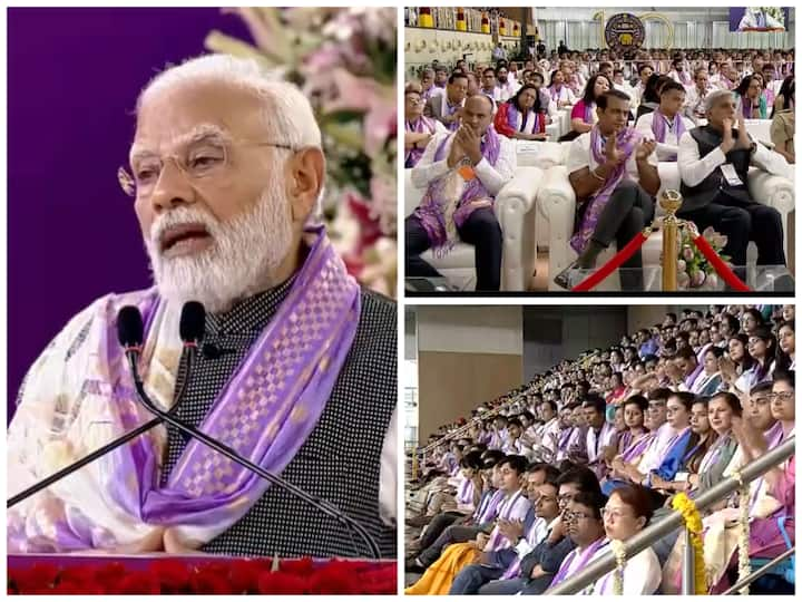 Prime Minister Narendra Modi attended the Valedictory Ceremony of the centenary celebrations of Delhi University as the chief guest on Friday.