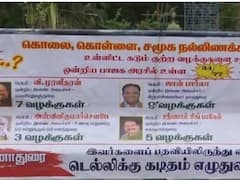 WATCH: DMK Members Put Up Posters Questioning Action On Union Ministers Facing Cases