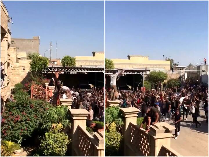 متظاهرون عراقيون يقتحمون السفارة السويدية في بغداد بسبب احتراق القرآن خارج مسجد ستوكهولم متظاهرون عراقيون يقتحمون السفارة السويدية في بغداد بسبب احتراق القرآن خارج مسجد ستوكهولم