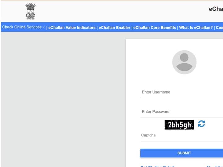 Step 1: सबसे पहले आपको परिवहन मंत्रालय की आधिकारिक वेबसाइट https://echallan.parivahan.gov.in/ पर जाएं