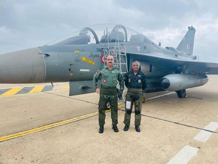 Tejas offers carefree handling and enhanced manoeuvrability, and this capability is further enhanced with its multi-mode airborne radar, helmet mounted display, self-protection suite and laser designation pod, the Defence Ministry has said. (Source: ANI)
