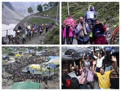 Amarnath Yatra 2023: Pilgrims Make Their Way Towards Holy Shrine Cave On Day 1 — SEE PICS