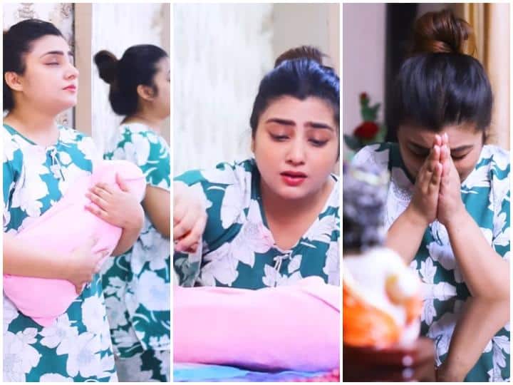 Neha Marda three month old daughter is sick actress share video नजर उतारी, रोते हुए भगवान के सामने हाथ जोड़ दुआ भी मांगी, Neha Marda की तीन महीने की बेटी है बीमार, एक्ट्रेस बोलीं- 'बहुत दर्द में हूं'