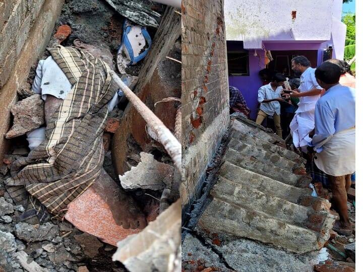 ​​Madurai building collapse female worker was killed 3 persons seriously injured in Vilangudi  TNN மதுரையில் கட்டிடம் இடிந்து விழுந்து விபத்து - பெண் தொழிலாளி உயிரிழப்பு, 3 பேர் படுகாயம்