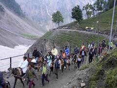 Amarnath Yatra 2023: Pilgrims Make Their Way Towards Holy Shrine Cave On Day 1 — SEE PICS