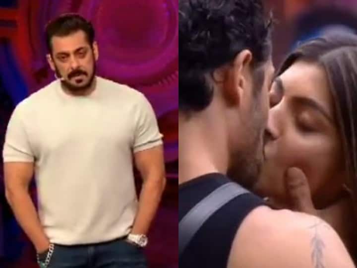 Big Boss OTT 2 Salman Khan got angry on Jad Hadid for kissing Akansha Puri Bebika Dhurve Big Boss OTT 2: 'वीकेंड का वार' में जद हदीद पर बरसे सलमान खान, आकांक्षा को किस करने पर बोले- 'भारत आपसे प्यार करता था, लेकिन...'