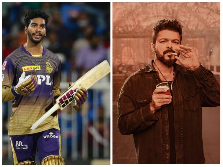 Venkatesh Iyer Grooving on NaaReady Song Thalapathy Vijay Leo - Watch Venkatesh Iyer: தளபதி பாட்டுக்கு நடனமாடிய கிரிக்கெட் வீரர் வெங்கடேஷ் ஐயர் - வைரலாகும் வீடியோ.!