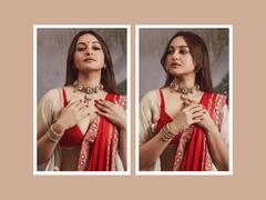 Sonakshi Sinha Slays In A Bright Red Saree. See Pics