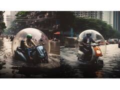 AI Photos : 'या' वाहनांमुळे मुंबईच्या पावसाचीही येईल मजा, AI फोटो पाहिलेत का?