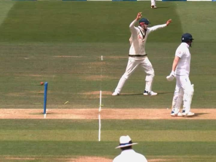 Ashes Series 2023 England Jonny Bairstow bizzare run out against Australia Social viral watch Jonny Bairstow Run Out: एलेक्स कैरी ने 'विवादित' तरह से जॉनी बेयरस्टो को किया रन आउट, वीडियो देख रह जाएंगे दंग