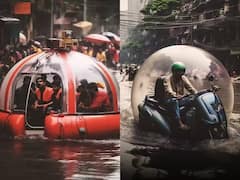 AI Photos : 'या' वाहनांमुळे मुंबईच्या पावसाचीही येईल मजा, AI फोटो पाहिलेत का?