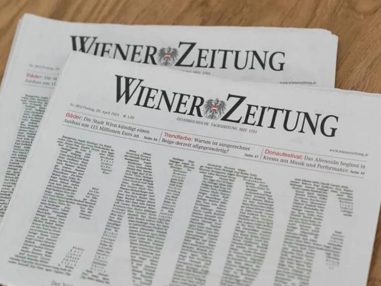 World's Oldest Daily Newspaper Wiener Zeitung Halts Publication After 320 Years 320 ఏళ్ల చరిత్ర ఉన్న ఆ న్యూస్ పేపర్ ఇకపై కనిపించదు, ప్రింటింగ్ ఆపేసిన కంపెనీ