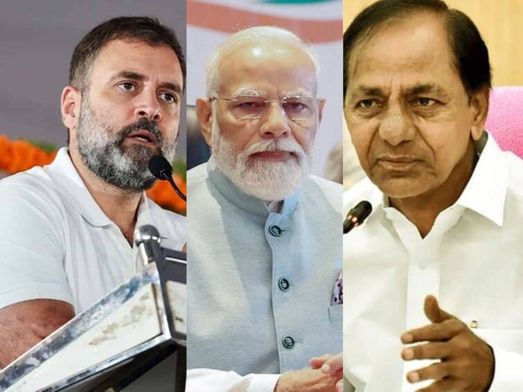 bjp and brs slams rahul gandhi for kcrs remote control with modi remark Rahul Gandhi On BRS: ”நான்கு டயர்களும் பஞ்சரான வண்டி தான் பாஜக” -  ராகுல் காந்தியின் பேச்சுக்கு குவியும் எதிர்வினைகள்