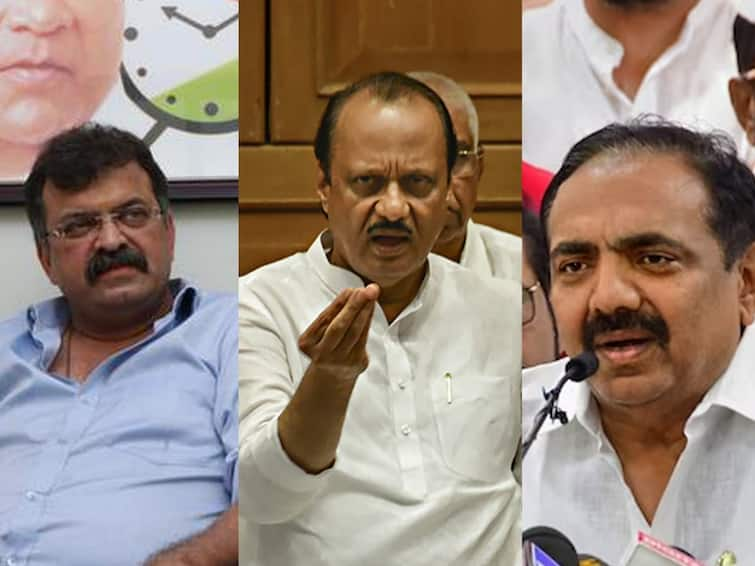 Maharashtra NCP Political Crisis  ajit pawar praful patel chagan bhujbal sunil takare press conference jayant patil jitendra awhad disqualification अजित पवारांची खेळी; जयंत पाटील आणि जितेंद्र आव्हाड यांच्यावर अपात्रतेची कारवाई करण्याचे पत्र