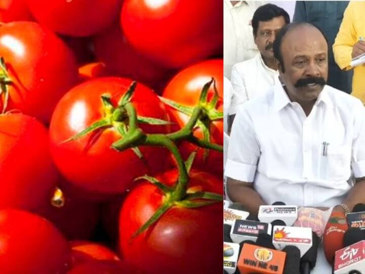 Tamil Nadu Co-operatives minister K. R. Periyakaruppan Chairs Meeting for Tomato Price Hike today Tomato Price Hike: கிடுகிடுவென உயரும் தக்காளி விலை! அமைச்சர் எடுக்கப்போகும் அதிரடி முடிவு? - இன்று முக்கிய ஆலோசனை