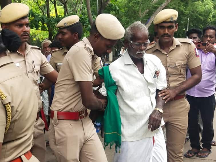 Villupuram news Farmer attempts suicide by drinking poison in Villupuram Collector office TNN விழுப்புரம் ஆட்சியர் அலுவலகத்தில் விஷம் அருந்தி விவசாயி தற்கொலை முயற்சி
