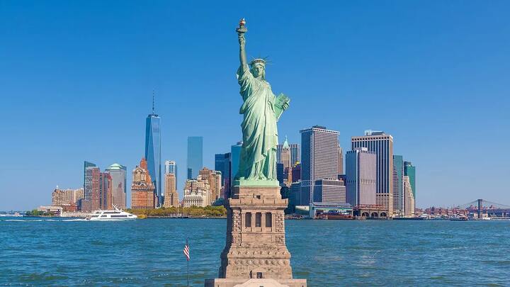 स्टॅच्यू ऑफ लिबर्टी पुतळा शुद्ध तांब्यापासून तयार करण्यात आला आहे. या पुतळ्याचा मूळ रंग तपकिरी होता. पण, बदलत्या वातावरणामुळे पुतळ्याच्या बाहेरील तांब्याच्या आवरणावर कपर कार्बोनेट तयार होण्यास सुरुवात झाली.