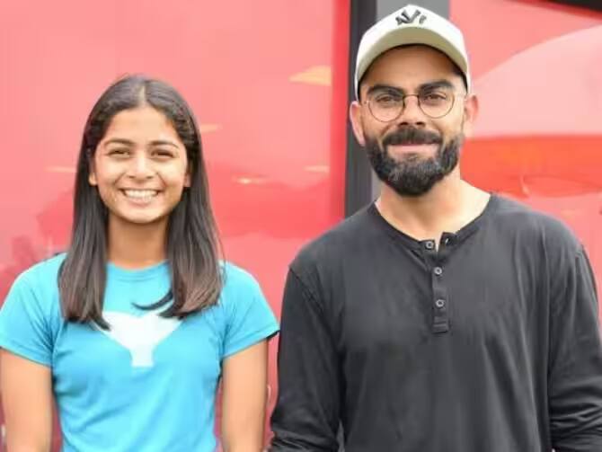 Indian women cricketer Shreyanka Patil On Virat Kohli  ਮਹਿਲਾ ਕ੍ਰਿਕਟਰ ਲਈ ਵਿਰਾਟ ਕੋਹਲੀ ਬਣੇ ਭਗਵਾਨ, ਦੱਸਿਆ ਕਿਹੜੀਆਂ ਕਿਹੜੀਆਂ ਗੱਲਾਂ ਰਹੀਆਂ ਖਾਸ 