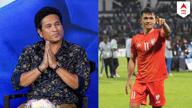 Sachin Tendulkar congratulates Sunil Chhetri and Indian Football team after winning SAAF Championship Sachin On SAAF Championship: ইস্পাতকঠিন স্নায়ু! সুনীলদের রুদ্ধশ্বাস জয়ের পর প্রশংসায় ভরালেন কিংবদন্তি সচিন