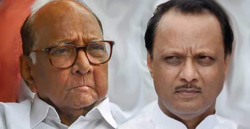 maharashtra political crisis Sharad Pawar Vs Ajit Pawar application to Election Commission claiming party name and party symbol NCP Crisis: राष्ट्रवादीचे दोन्ही गट निवडणूक आयोगात! पक्ष आणि चिन्हावर अजित पवारांचा दावा; आमचंही ऐका: शरद पवार