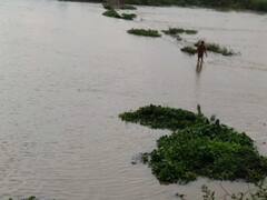 दो साल बाद भी मनोरमा नदी पर नहीं शुरु हो सका पुल निर्माण कार्य, गांव वालों का जुगाड़ पानी में बहा