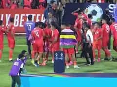 Indian Footballer Jeakson Singh Creates Flutter By Wrapping Himself In Meitei Flag After SAFF Final