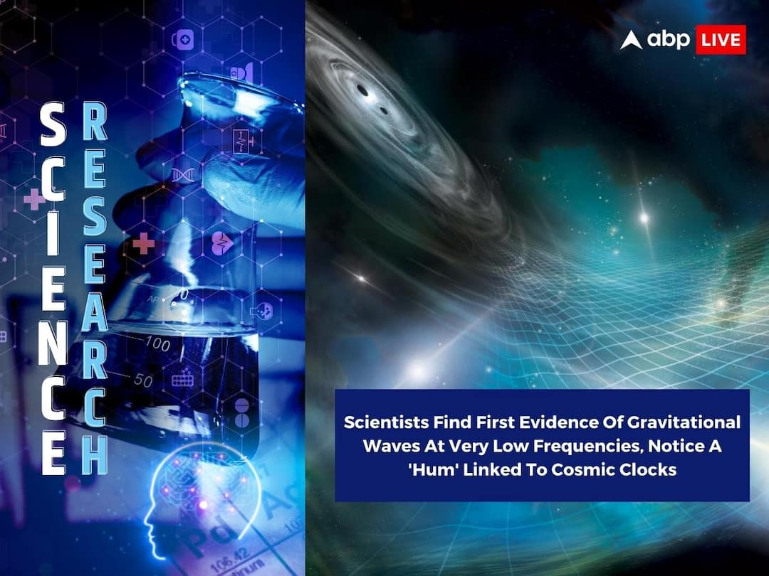Scientists Find First Evidence Of Gravitational Waves At Very Low Frequencies, Notice A 'Hum' Linked To Cosmic Clocks First Evidence Of Gravitational Waves At Very Low Frequencies Hum Linked To Cosmic Clocks Pulsars Supermassive Black Hole Binary NANOGrav Scientists Find First Evidence Of Gravitational Waves At Very Low Frequencies, Notice A 'Hum' Linked To Cosmic Clocks