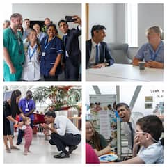 Rishi Sunak Meets Healthcare Providers As UK Celebrates 75 Years Of National Health Service. In Pics